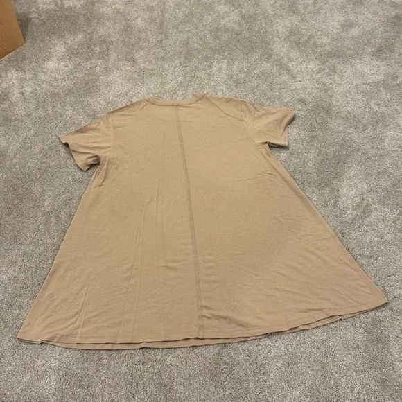 Lululemon All Yours Tee Dress Sheer Oak Tan Brown size medium Worn Once - Picture 2 of 6